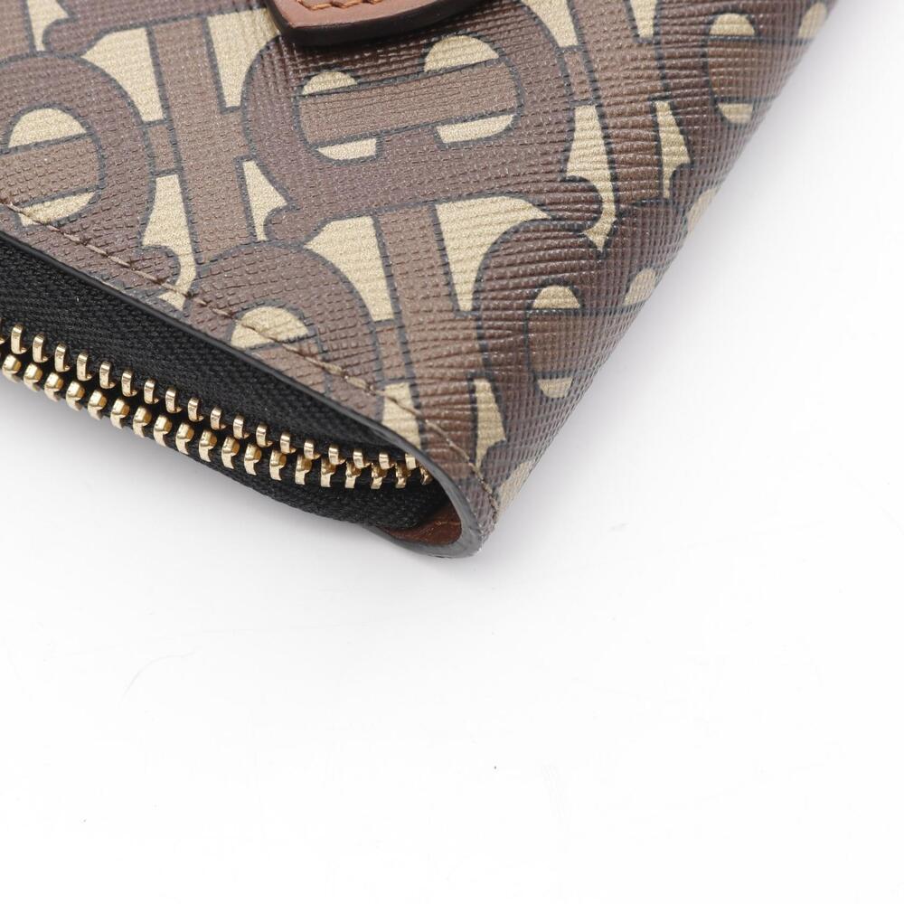 Burberry TB Monogram Shoulder Bag Canvas Leather Beige Brown - Picture 5 of 9